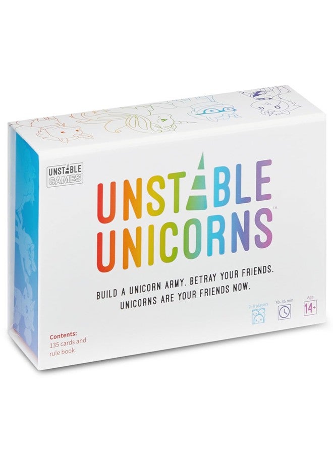 Unstable Games لعبة Unstable Games Unstable Unicorns الورقية - لعبة استراتيجية جماعية من 2 إلى 8 لاعبين، للأعمار من 8 سنوات فما فوق - لعبة ورق مسلية لأمسيات الألعاب العائلية من مبتكري لعبة Here to Slay - Image 1